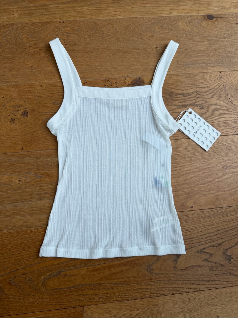 KHAITE Ivory Ribbed Square-Neck Tank - Picture 7 of 10